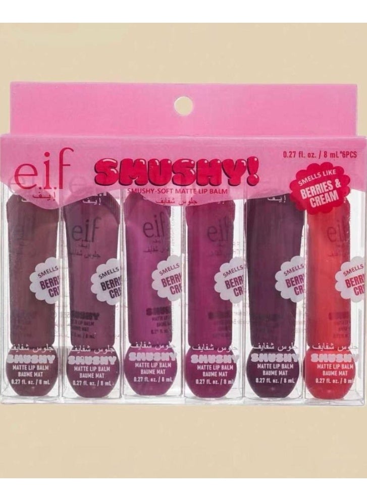 إلف ملمع شفاه ناعم غير لامع برائحة التوت والكريمة 6قطعة - Image 2